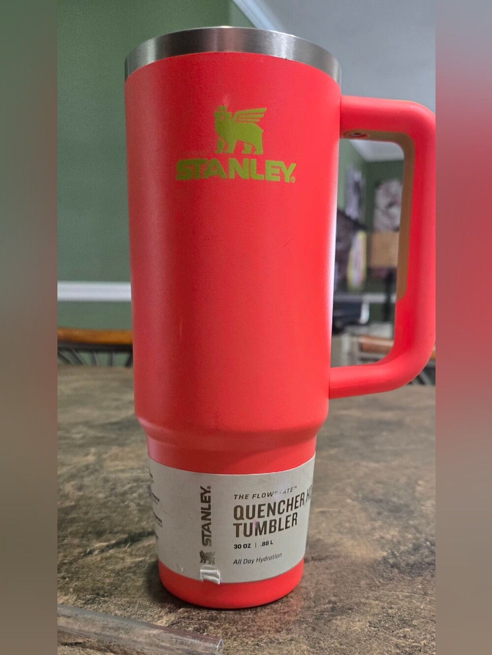 Stanley Quencher Flowstate 30oz Hibiscus Stainless Steel Tumbler #1417 - Picture 5 of 9